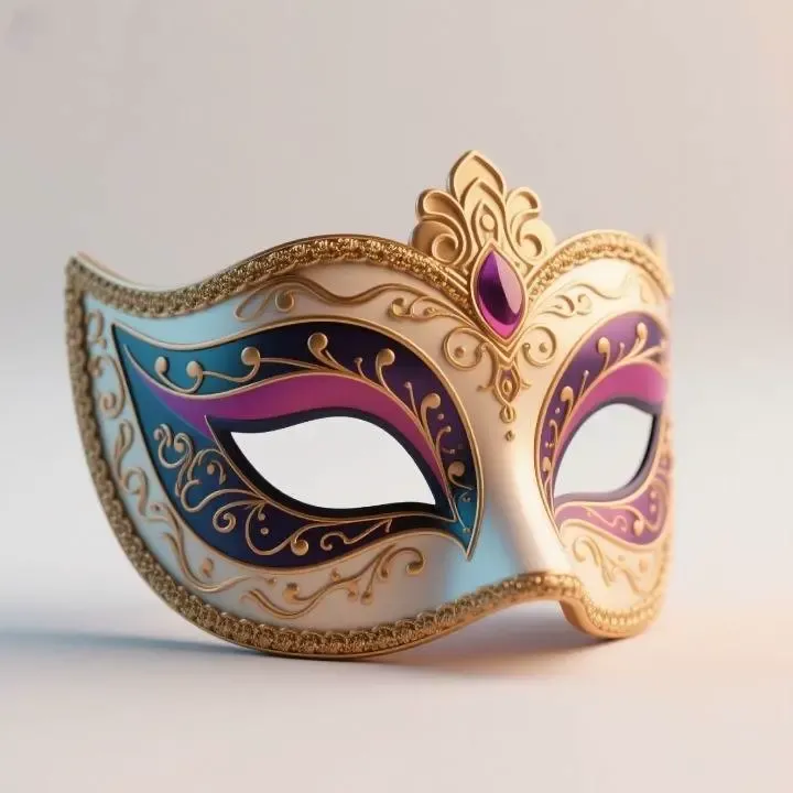 2959  Venetian Carnival Mask   Color  3D Model  magic