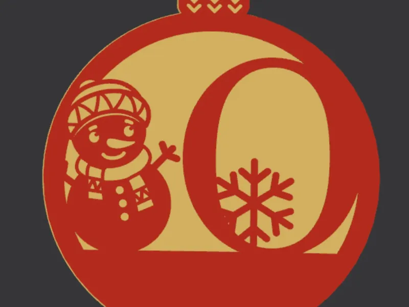 Christmas Tree Ornamnet, Letter O