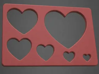 Heart Stencil Quick Print 