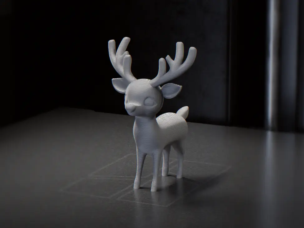 Reindeer Figurine Animal Sculpture 3D Printable