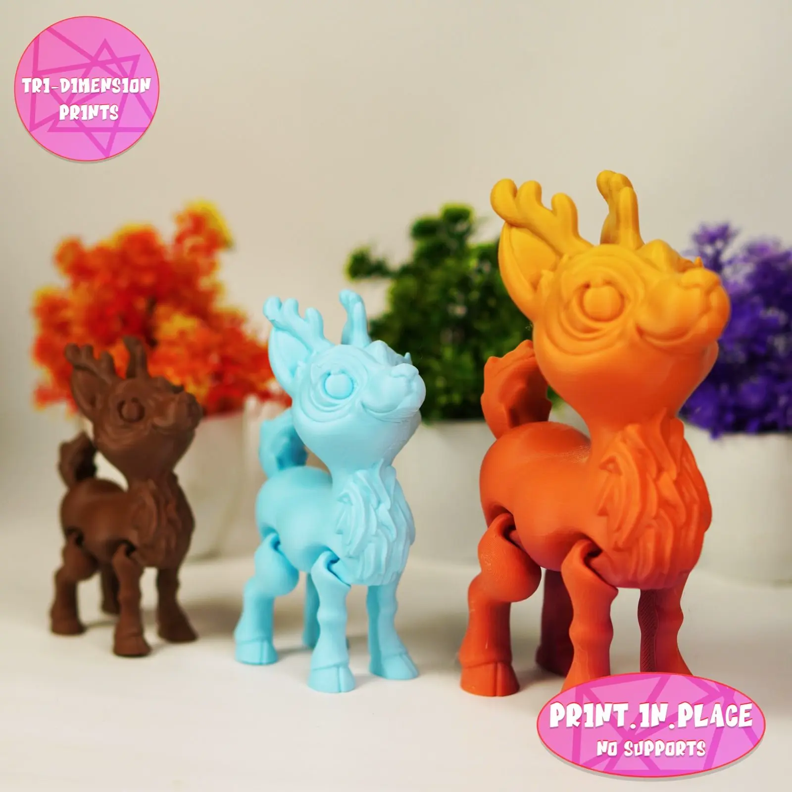 PRINT-IN-PLACE CUTE FLEXI REINDEER