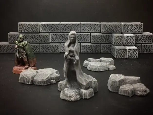 Delving Dekor: Kayalık Moloz (28mm/Heroik ölçek)