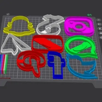 social networks Cookie Cutter Set – 3D Printable STL