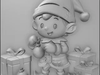 elf cu cadouri