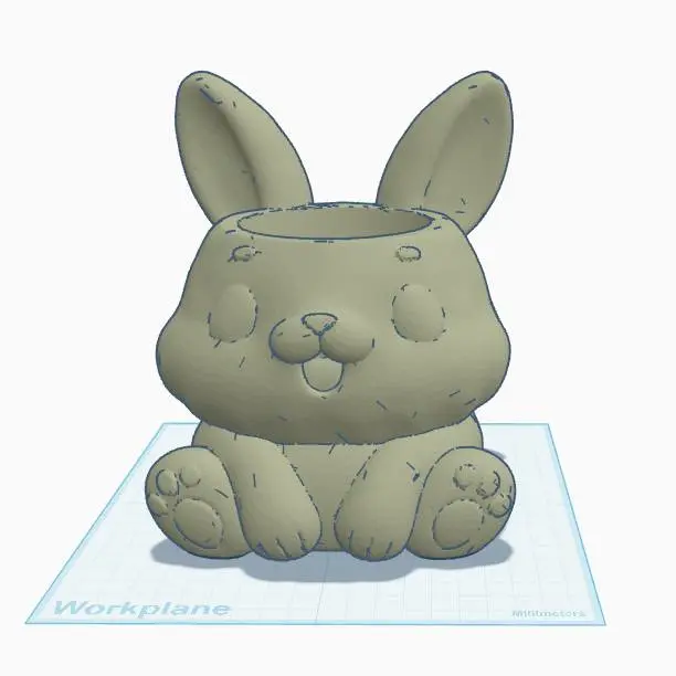 small bunny pot