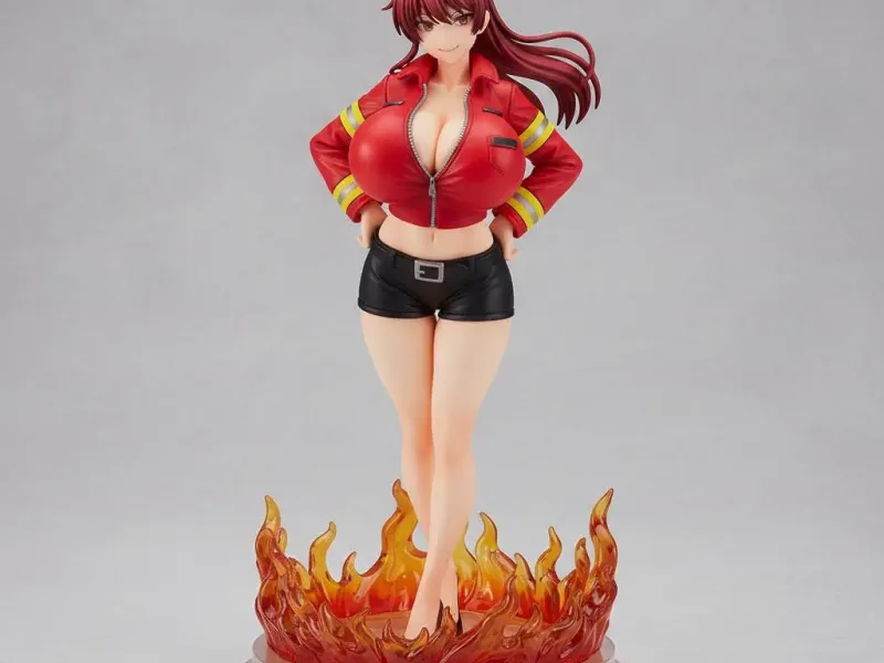 Flame Queen Anime Girl – Fiery Glamour Pose Ecchi Figurine