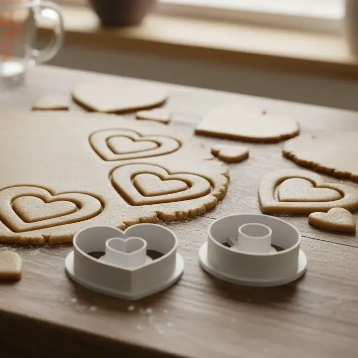 Heart and Mini donuts Cookie Cutter