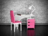Modern 3-Drawer Computer Desk 1:12 scale for Dollhouses-3