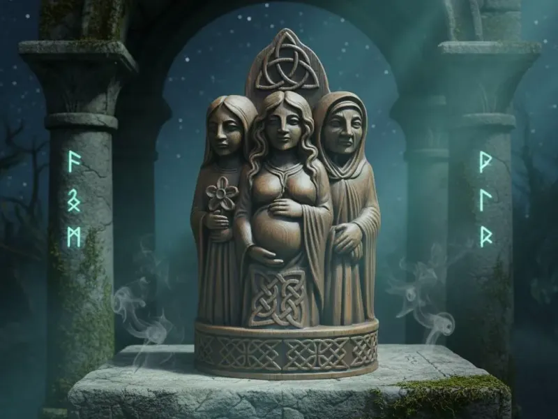 Estatueta da Deusa Tripla Celta STL para Impressão 3D