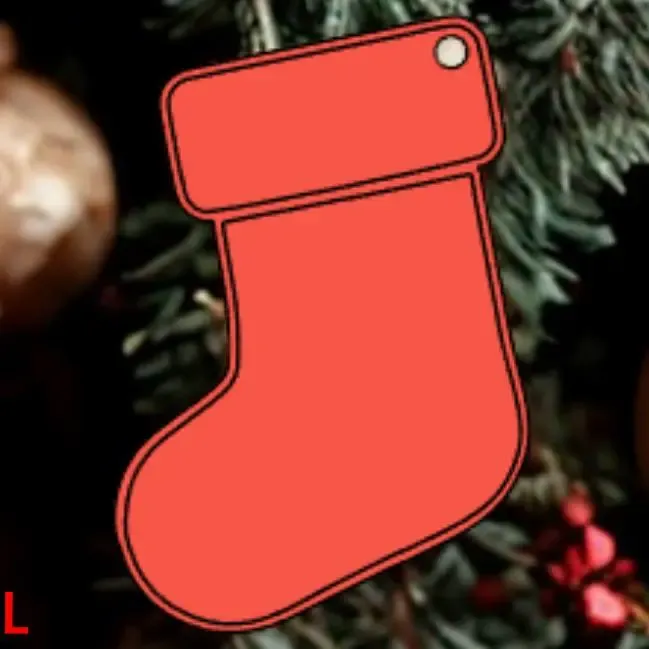 🧦 Chaussette de Noël – Décoration 3D à suspendre 🎄