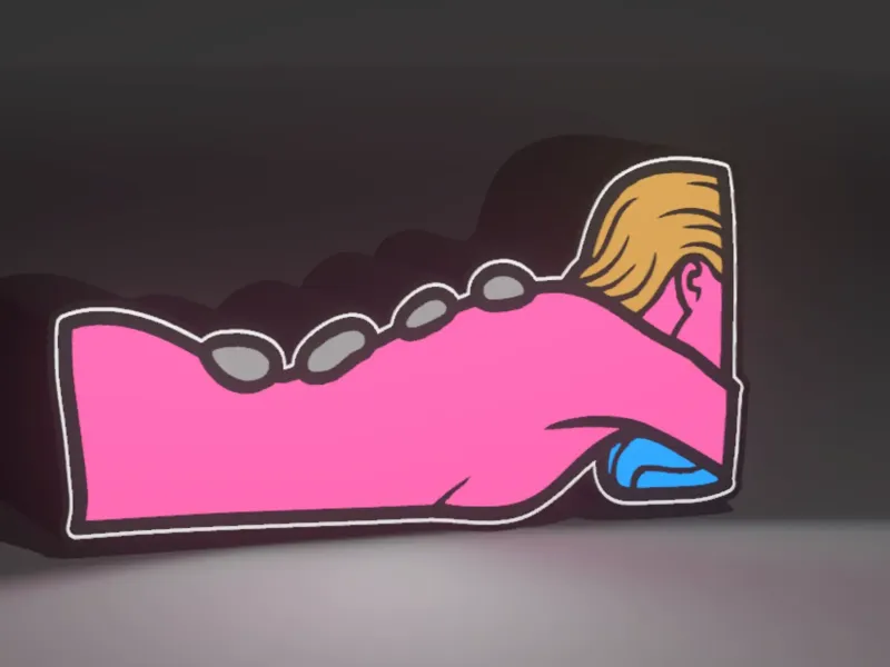 Woman Massage - Light Box