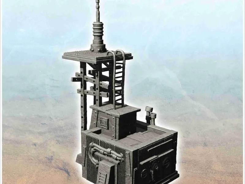 Transmission station with long distance antenna and communic