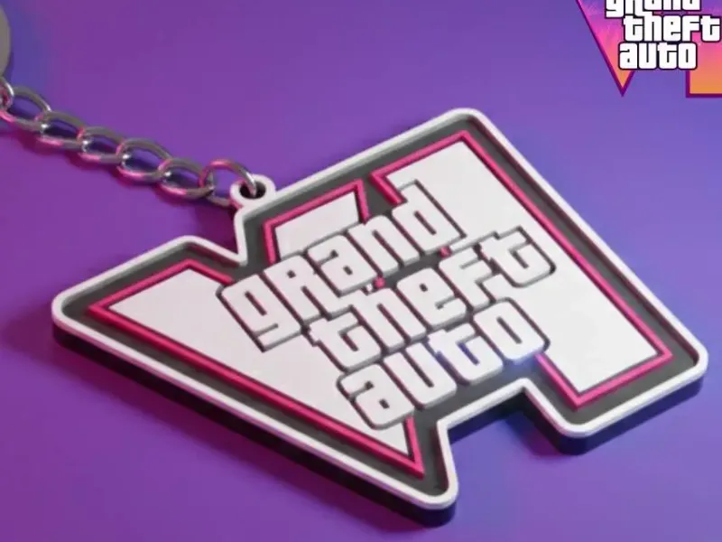 Chaveiro com logotipo do GTA VI