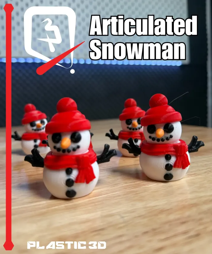 3D Printer Files | 3MF File | Articulated Snowman- CC exclusive ...