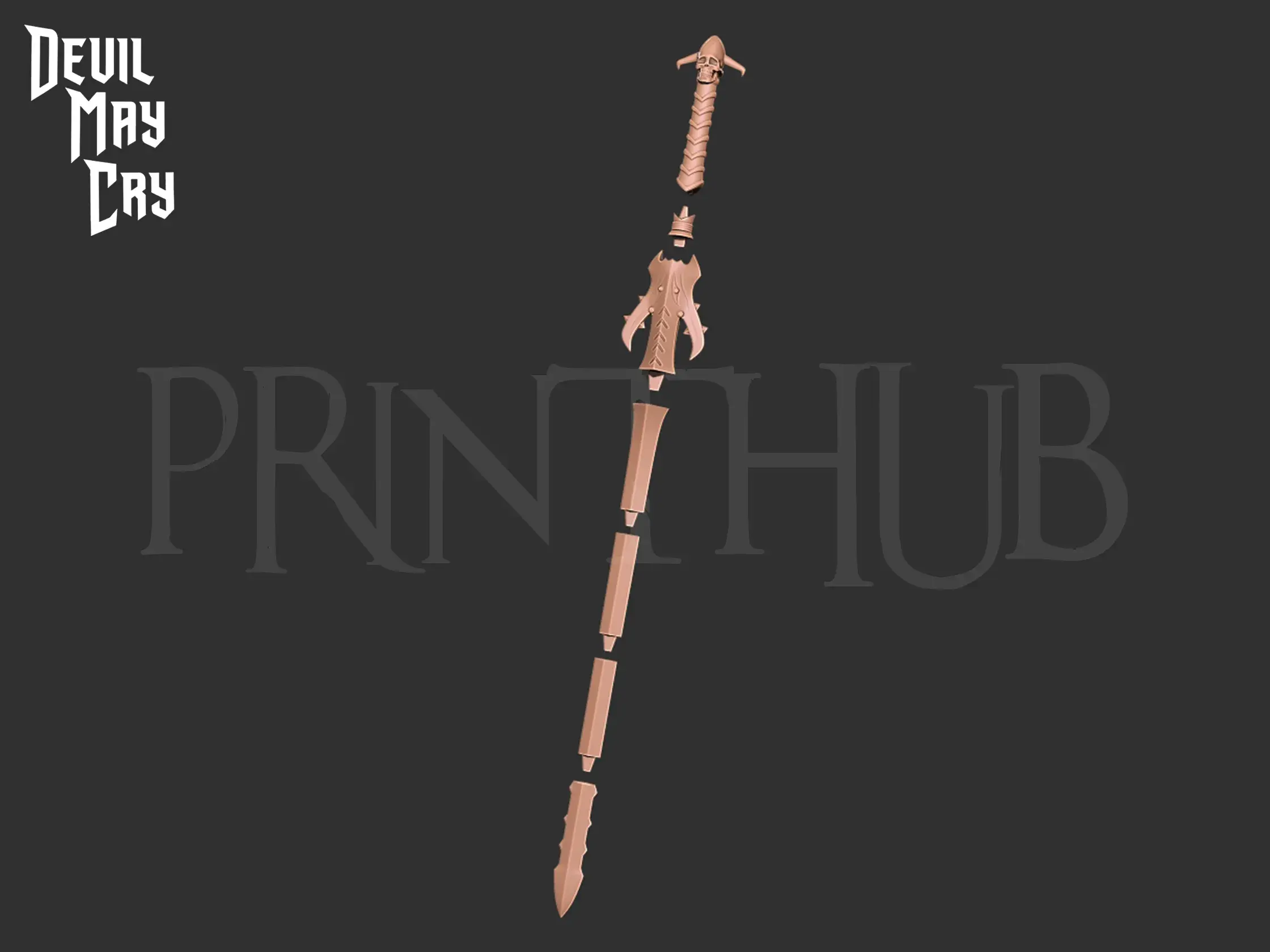 Baul & Modeus swords from devil may cry 2007 for cosplay stl