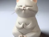 Meditating Cat Cute-0