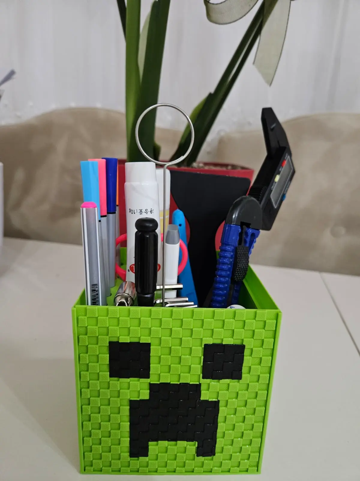 MINECRAFT CAJA DE LÁPICES ENREDADERA - IMPRESORA 3D CAJA DE HERRAMIENTAS