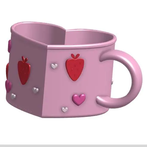 Strawberry Heart Mug