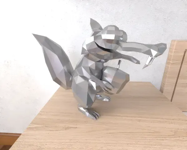 Scrat Buz Devri Lowpoly Düşük Poli
