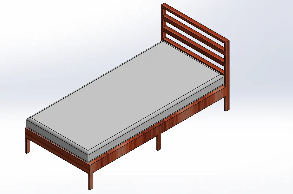 Single Bed Model Rvt Other STL Download - House Series- Single Bedby Bettytheprintguy