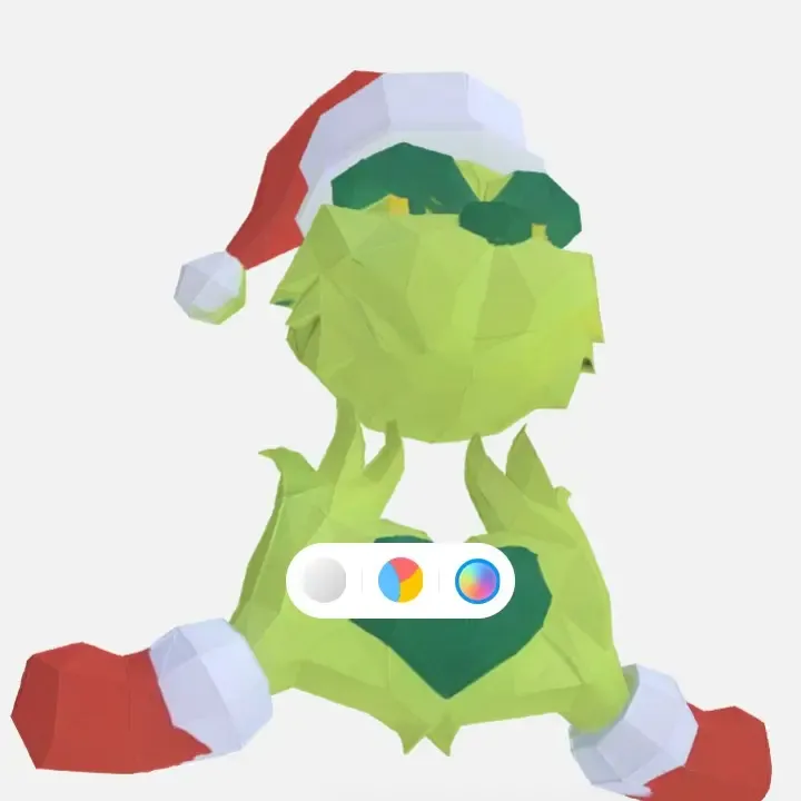 el Grinch Papá Noel papercraft
