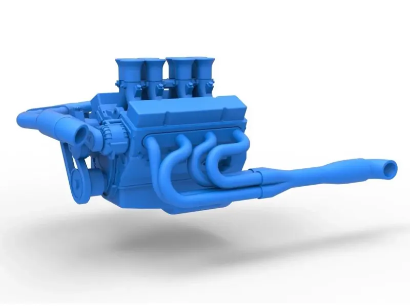 Engine V8 for Supermodified race car Version 3 Scale 1:25