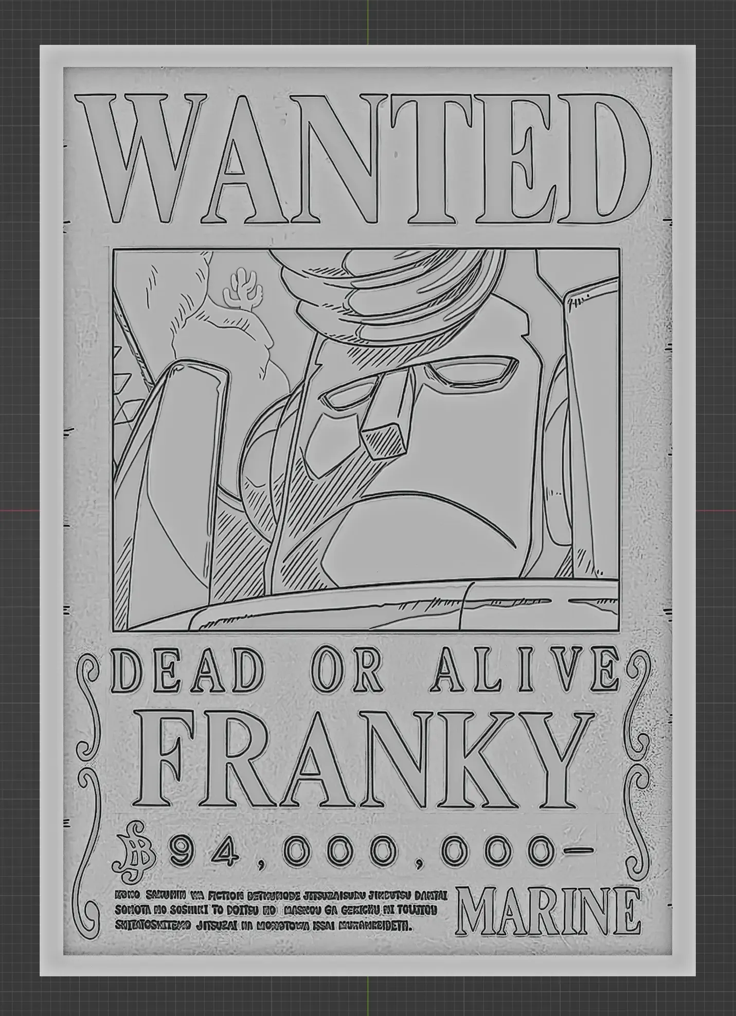 FRANKY WANTED POSTER - ONE PIECE