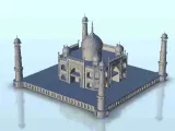 Taj Mahal Indian Mausoleum with minarets - miniatures warham-0