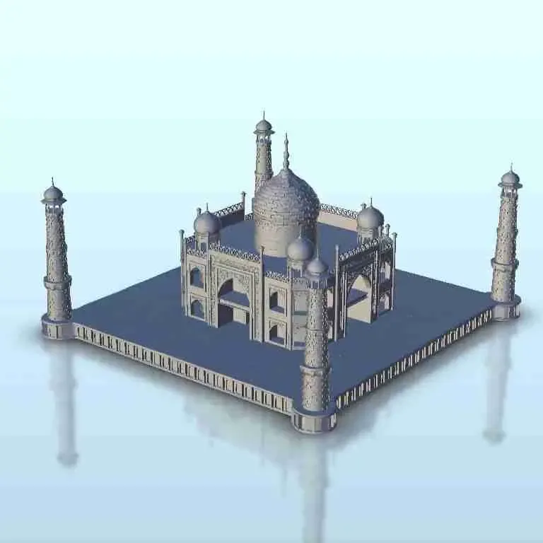 Taj Mahal Indisches Mausoleum mit Minaretten - Miniaturen warham