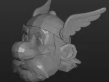origami asterix head model-0