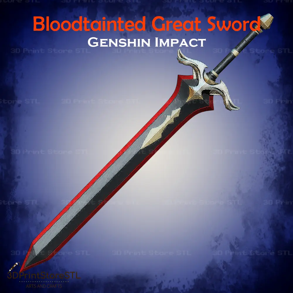 Кровавый Большой Меч Косплей Genshin Impact - STL Файл