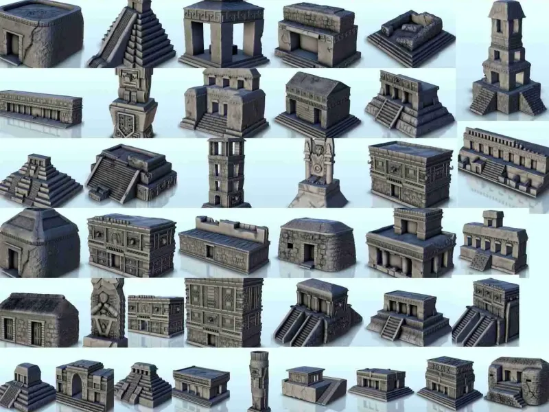 Meso-America pack - miniatures warhammer terrain scenery