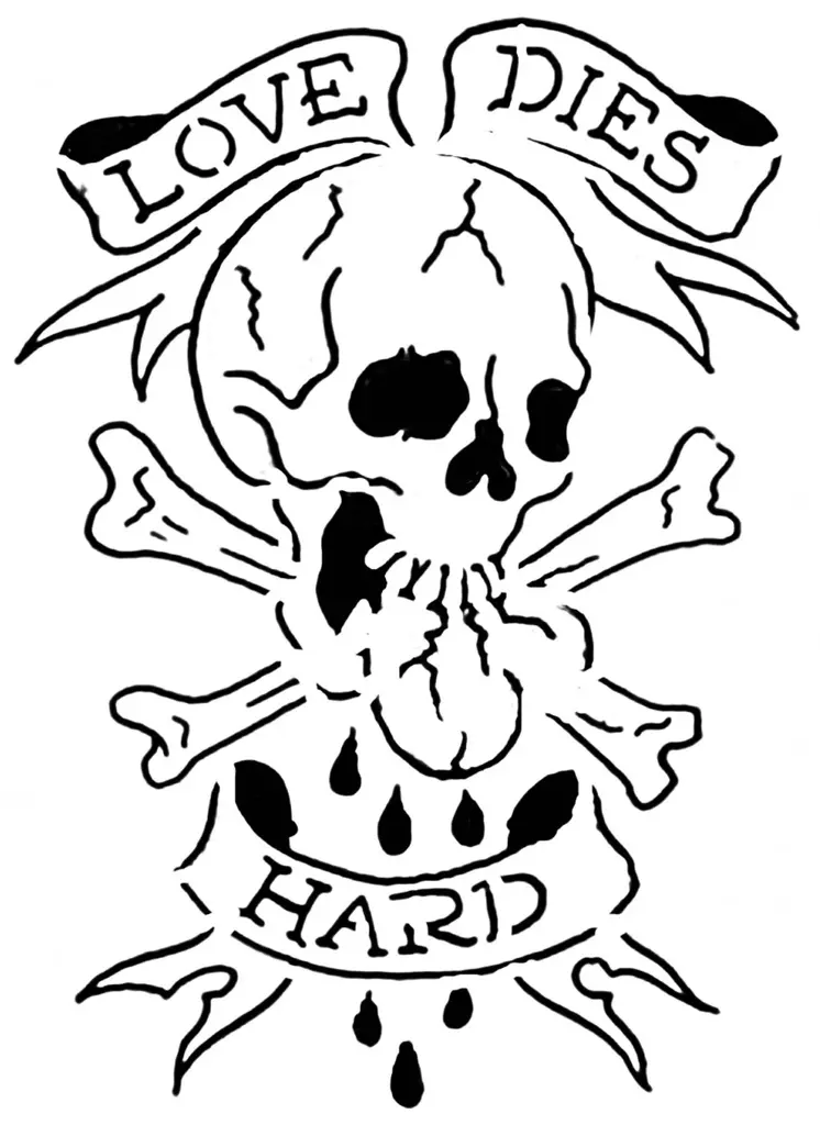 Love Dies Hard stencil