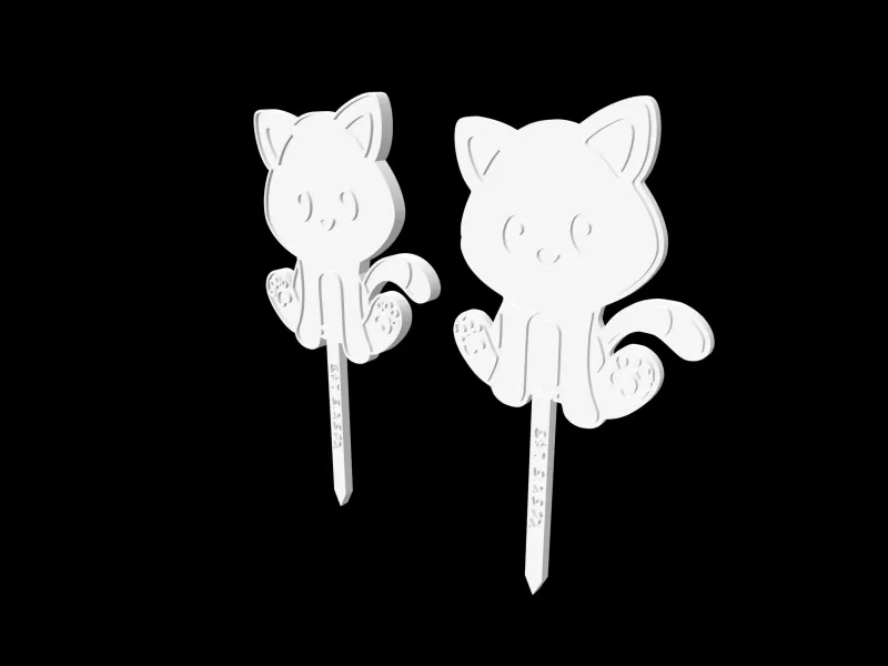 Farm Animals - Sitting Kitten - Caketopper & Cupcaketopper