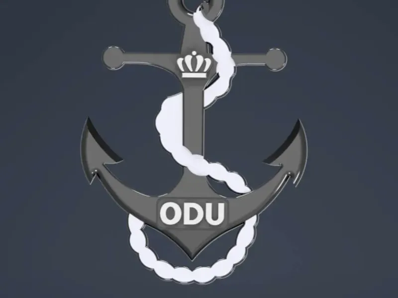Navy key chain