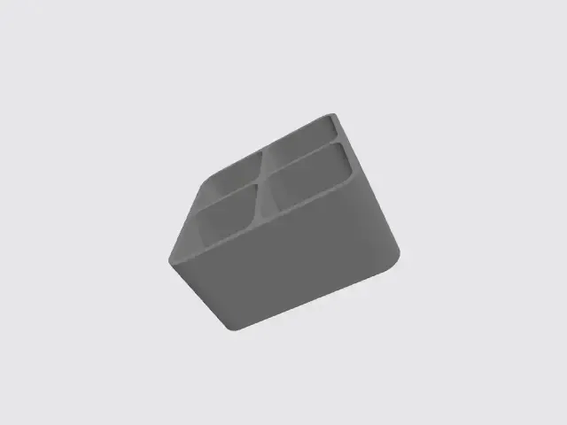 set box with compartments, thk 1,5mm, in size 20x20mm