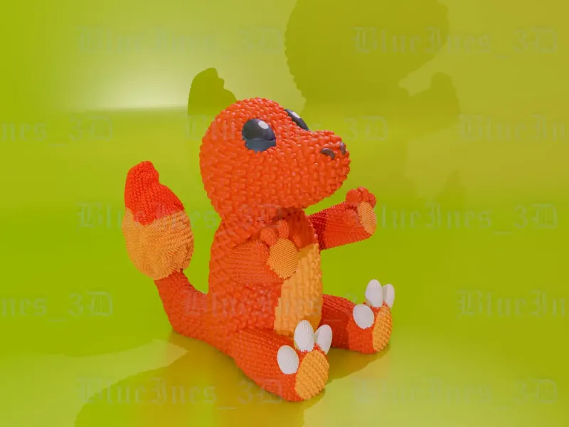 Crochet Knitted Charmander Easy print