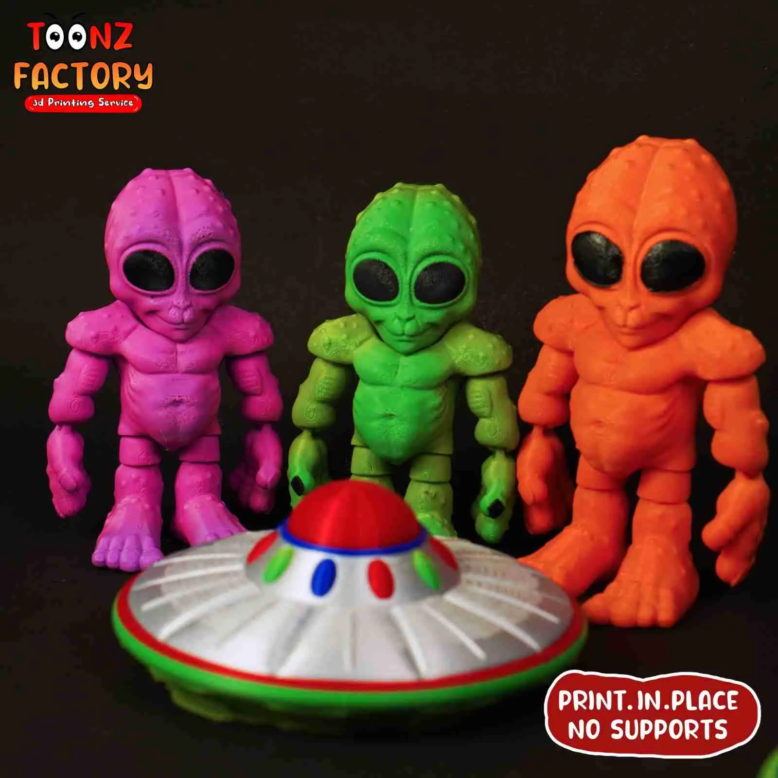 PRINT-IN-PLACE CUTE FLEXI ALIEN ARTICULATED