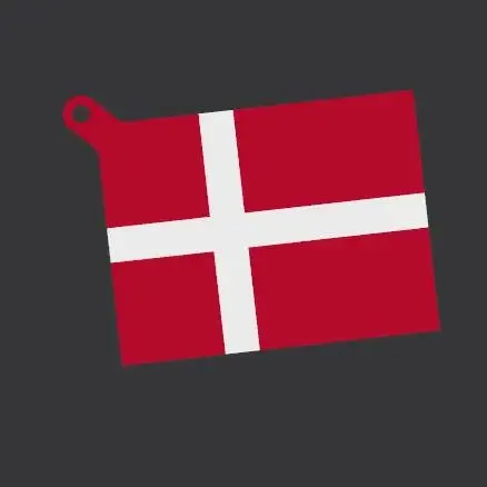DK - Denmark Flag keychain