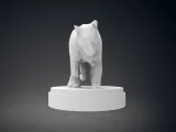 Low Poly Panther Statue-3