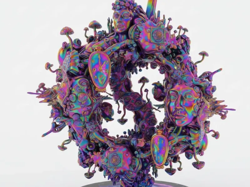 Psicodelic sculpture Ring