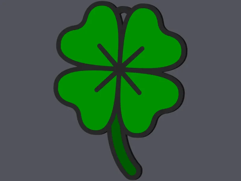 Fourclover - Keychain (double sided)