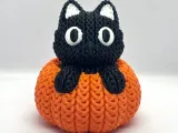 Knitted Pumpkin Cat-1