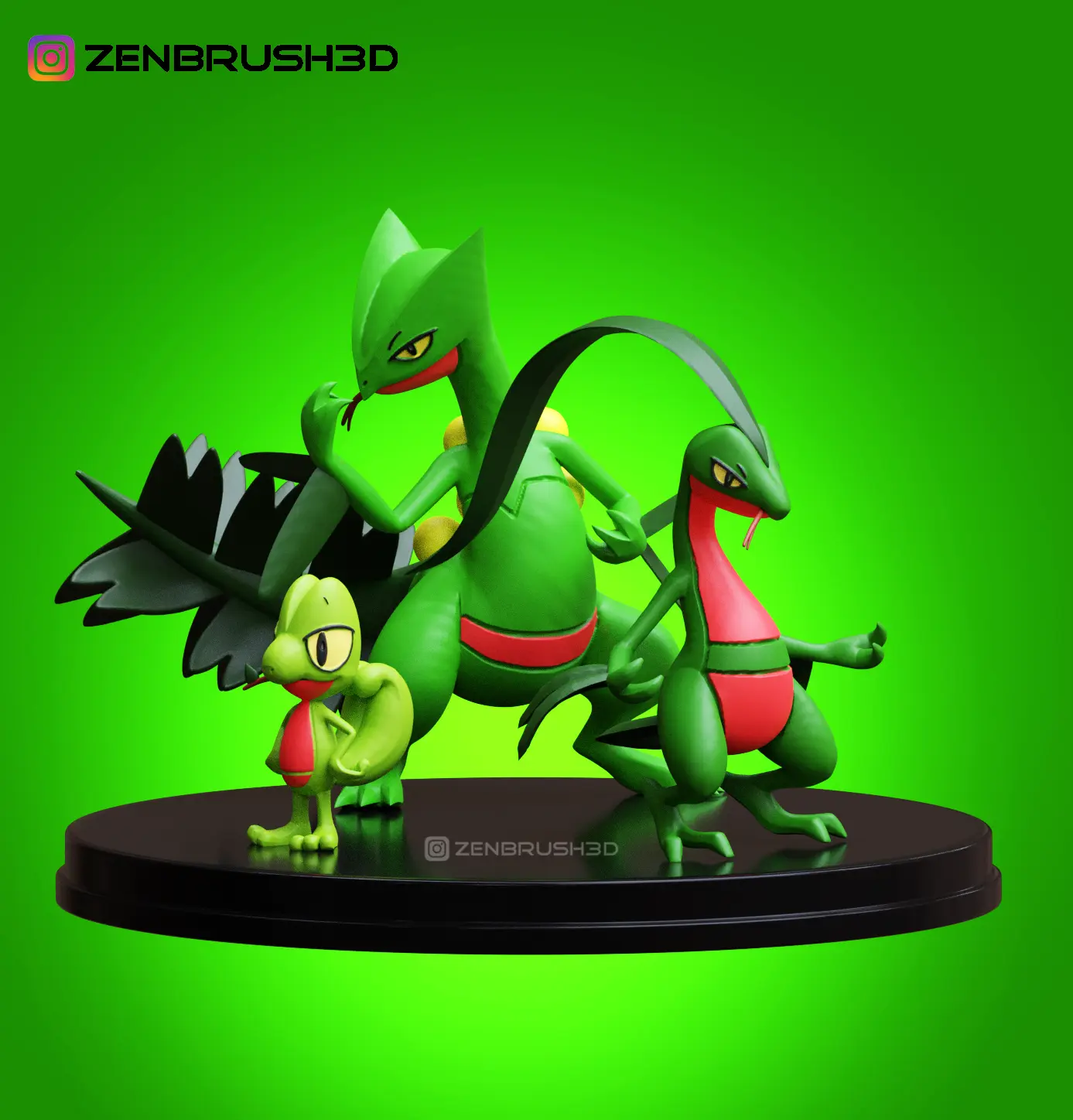 SCEPTILE , TREECKO , GROVYLE - POKEMON EVOLUZIONE