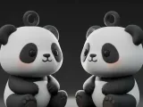 panda couple keychains-0