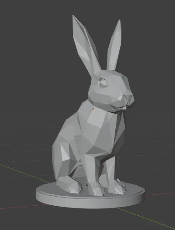 Sculptures & Artworks STL Download - low poly rabbit Sculptureby ...