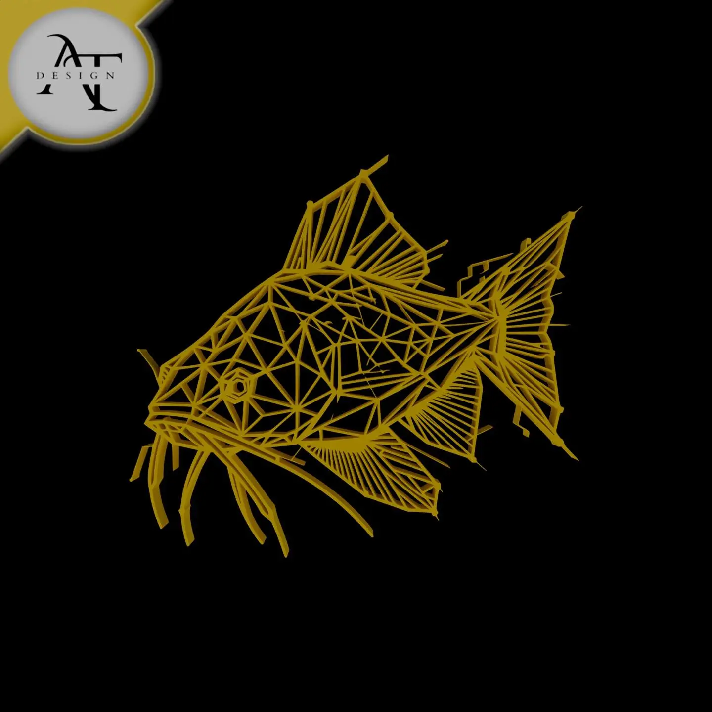 Home Decorations & Ornaments STL تنزيل - Fish - Geometric - 2D Wall Art ...
