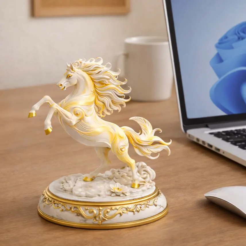 Rearing Horse STL File | Elegant Horse Sculpture 3D Print
