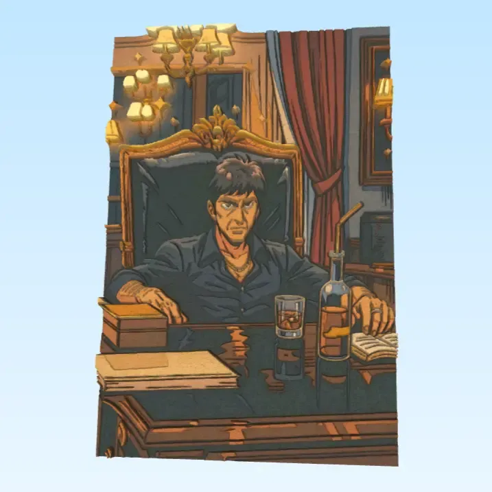Tony Montana Anime version Art