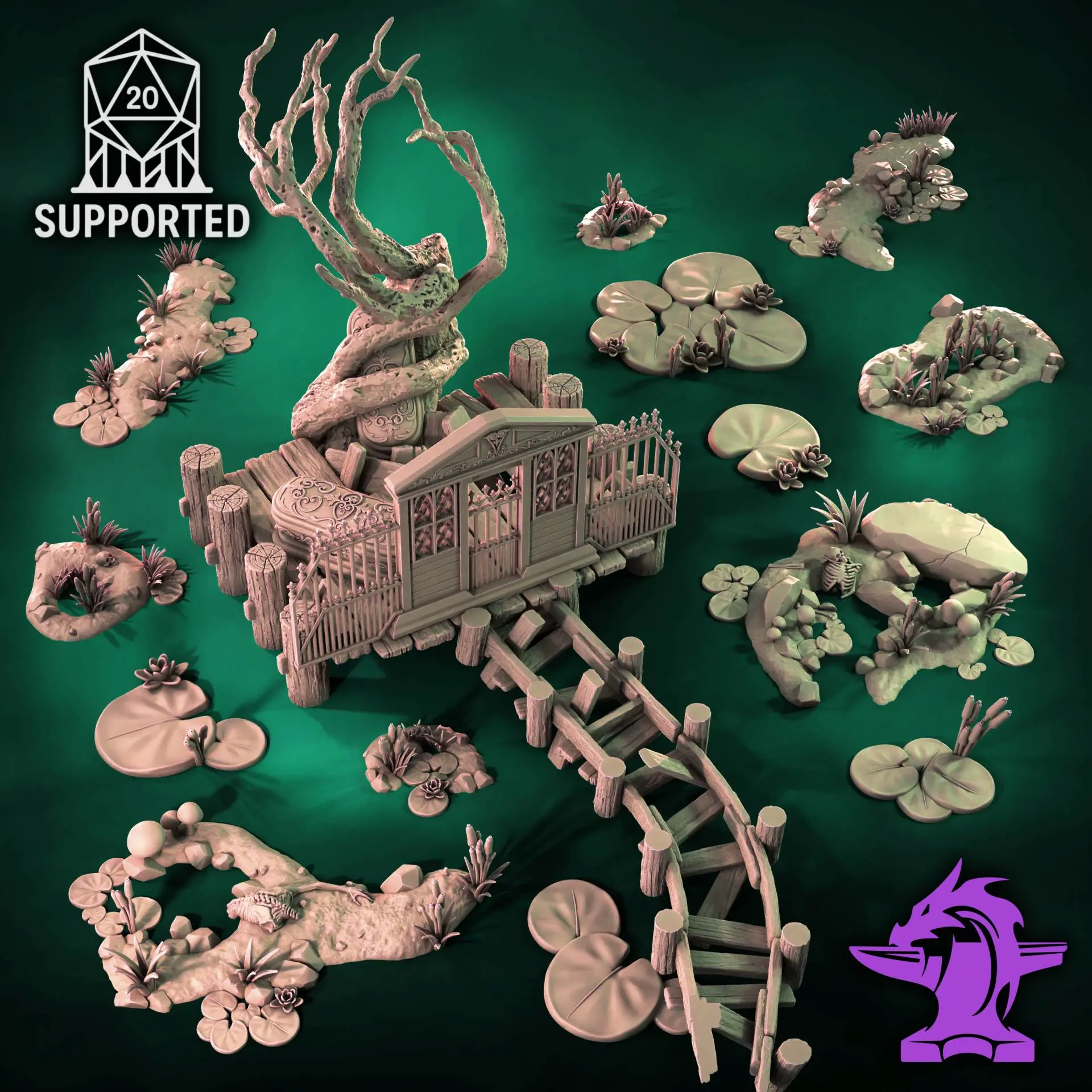 Swamp Mausoleum Tabletop Terrain Set